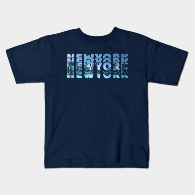 Global Cities: New York City-USA Kids T-Shirt by Da Vinci Feather